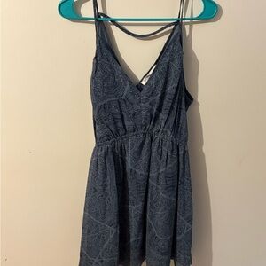 BCBGeneration Blue Paisley Sleeveless Dress Size Large